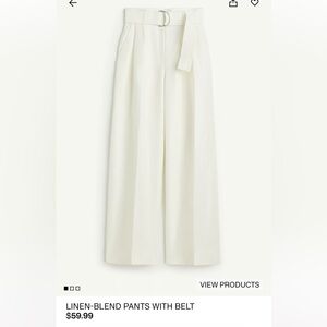 H&M Cream Wide Leg Pants